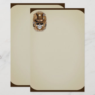 Skull Steampunk Voodoo Retro Machine Briefpapier