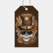 Skull Steampunk Voodoo Retro Machine Cadeaulabel (Voorkant)