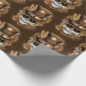 Skull Steampunk Voodoo Retro Machine Cadeaupapier (Hoek)