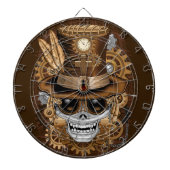 Skull Steampunk Voodoo Retro Machine Dartbord (Voorkant)