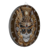 Skull Steampunk Voodoo Retro Machine Dartbord (Voorkant Links)