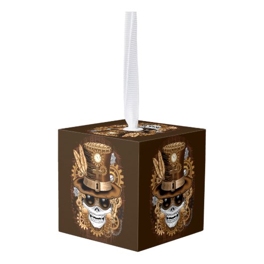 Skull Steampunk Voodoo Retro Machine Decoratie (Achter hoekig)