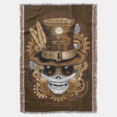 Skull Steampunk Voodoo Retro Machine Deken (Voorkant Verticaal)