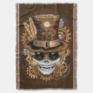 Skull Steampunk Voodoo Retro Machine Deken