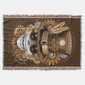 Skull Steampunk Voodoo Retro Machine Deken (Voorkant)