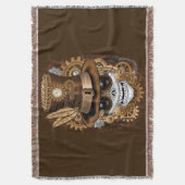 Skull Steampunk Voodoo Retro Machine Deken (Voorkant Verticaal)