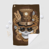Skull Steampunk Voodoo Retro Machine Golfhanddoek (Insitu)