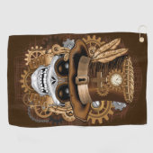 Skull Steampunk Voodoo Retro Machine Golfhanddoek (Horizontaal)