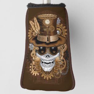 Skull Steampunk Voodoo Retro Machine Golfheadcover
