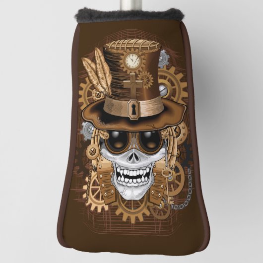 Skull Steampunk Voodoo Retro Machine Golfheadcover (Draai 90)