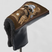 Skull Steampunk Voodoo Retro Machine Golfheadcover (3/4 voorkant)