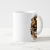 Skull Steampunk Voodoo Retro Machine Grote Koffiekop (Voorkant rechts)