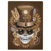 Skull Steampunk Voodoo Retro Machine Klembord (Achterkant)