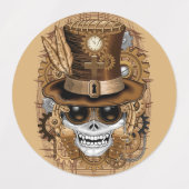 Skull Steampunk Voodoo Retro Machine Labels (Design 2)