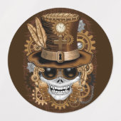 Skull Steampunk Voodoo Retro Machine Labels (Design 1)