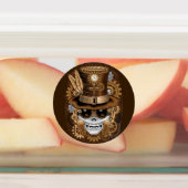 Skull Steampunk Voodoo Retro Machine Labels (Aangebracht)