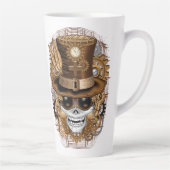 Skull Steampunk Voodoo Retro Machine Latte Mok (Rechts)