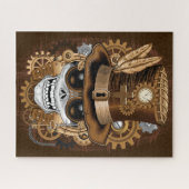 Skull Steampunk Voodoo Retro Machine Legpuzzel (Horizontaal)