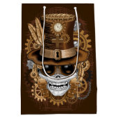 Skull Steampunk Voodoo Retro Machine Medium Cadeauzakje (Achterkant)