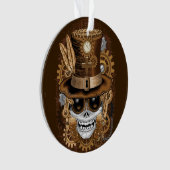 Skull Steampunk Voodoo Retro Machine Ornament (voorkant)