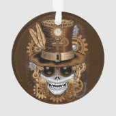 Skull Steampunk Voodoo Retro Machine Ornament (achterkant)