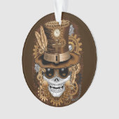 Skull Steampunk Voodoo Retro Machine Ornament (voorkant)
