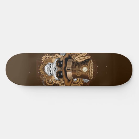 Skull Steampunk Voodoo Retro Machine Persoonlijk Skateboard (Horizontaal)