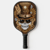 Skull Steampunk Voodoo Retro Machine Pickleball Paddle (Voorkant)