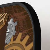 Skull Steampunk Voodoo Retro Machine Pickleball Paddle (Links Detail)