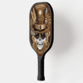 Skull Steampunk Voodoo Retro Machine Pickleball Paddle (Links)