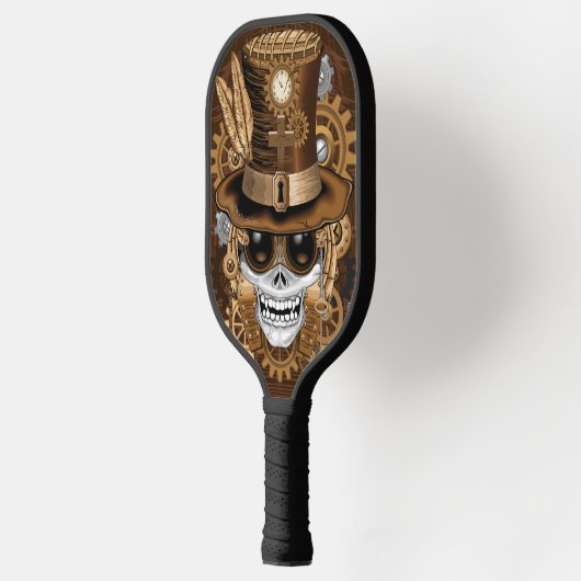Skull Steampunk Voodoo Retro Machine Pickleball Paddle (Links)