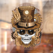 Skull Steampunk Voodoo Retro Machine Raamsticker (Vel 2)