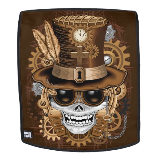 Skull Steampunk Voodoo Retro Machine Rugtassen (Verwijderbaar gezicht)