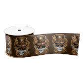 Skull Steampunk Voodoo Retro Machine Satijnen Lint (Spoel)
