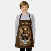 Skull Steampunk Voodoo Retro Machine Schort (Gedragen)