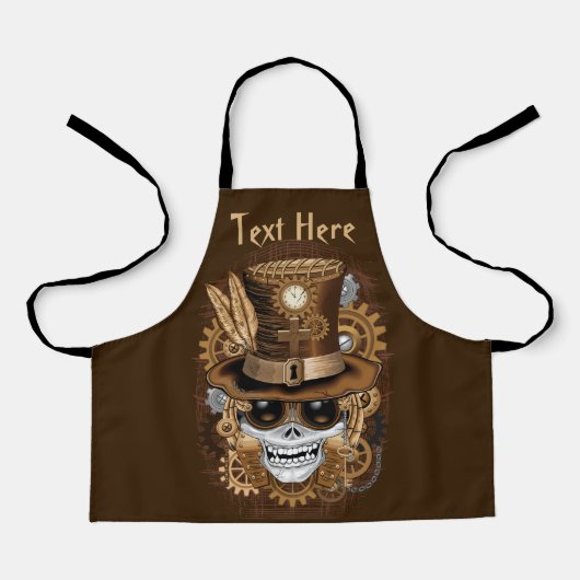 Skull Steampunk Voodoo Retro Machine Schort (Voorkant)