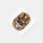 Skull Steampunk Voodoo Retro Machine Servet (Hoek)