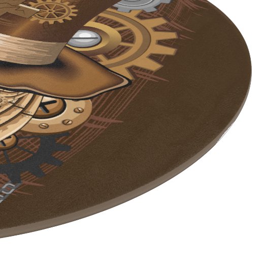 Skull Steampunk Voodoo Retro Machine Snijplank (Hoek)