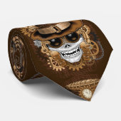 Skull Steampunk Voodoo Retro Machine Stropdas (Opgerold)