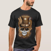 Skull Steampunk Voodoo Retro Machine T-shirt (Voorkant)