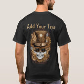 Skull Steampunk Voodoo Retro Machine T-shirt (Achterkant)