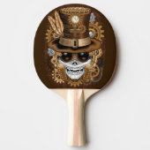 Skull Steampunk Voodoo Retro Machine Tafeltennisbatje (Voorkant)