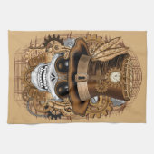 Skull Steampunk Voodoo Retro Machine Theedoek (Horizontaal)