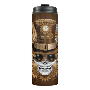 Skull Steampunk Voodoo Retro Machine Thermosbeker