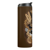 Skull Steampunk Voodoo Retro Machine Thermosbeker (Gedraaid links)