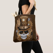 Skull Steampunk Voodoo Retro Machine Tote Bag (Dichtbij)
