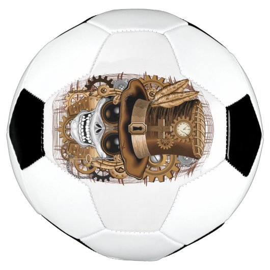Skull Steampunk Voodoo Retro Machine Voetbal (Gedraaid)