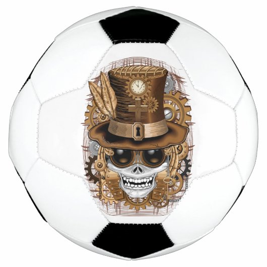 Skull Steampunk Voodoo Retro Machine Voetbal (Voorkant)