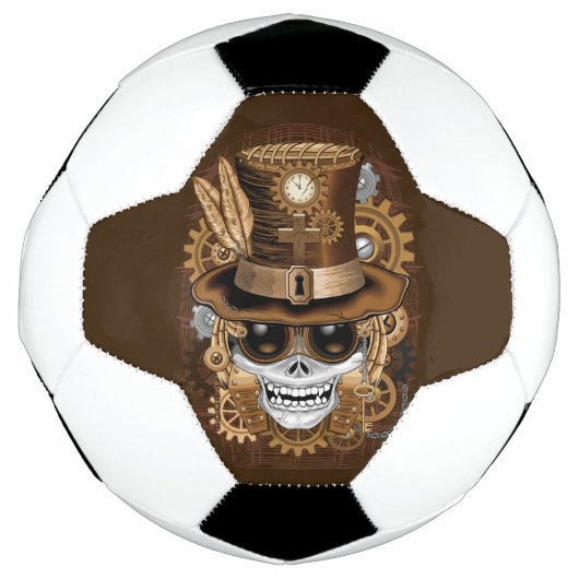 Skull Steampunk Voodoo Retro Machine Voetbal (Voorkant)