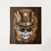 Skull Steampunk Voodoo Retro Machine Wandkleed (Voorkant)